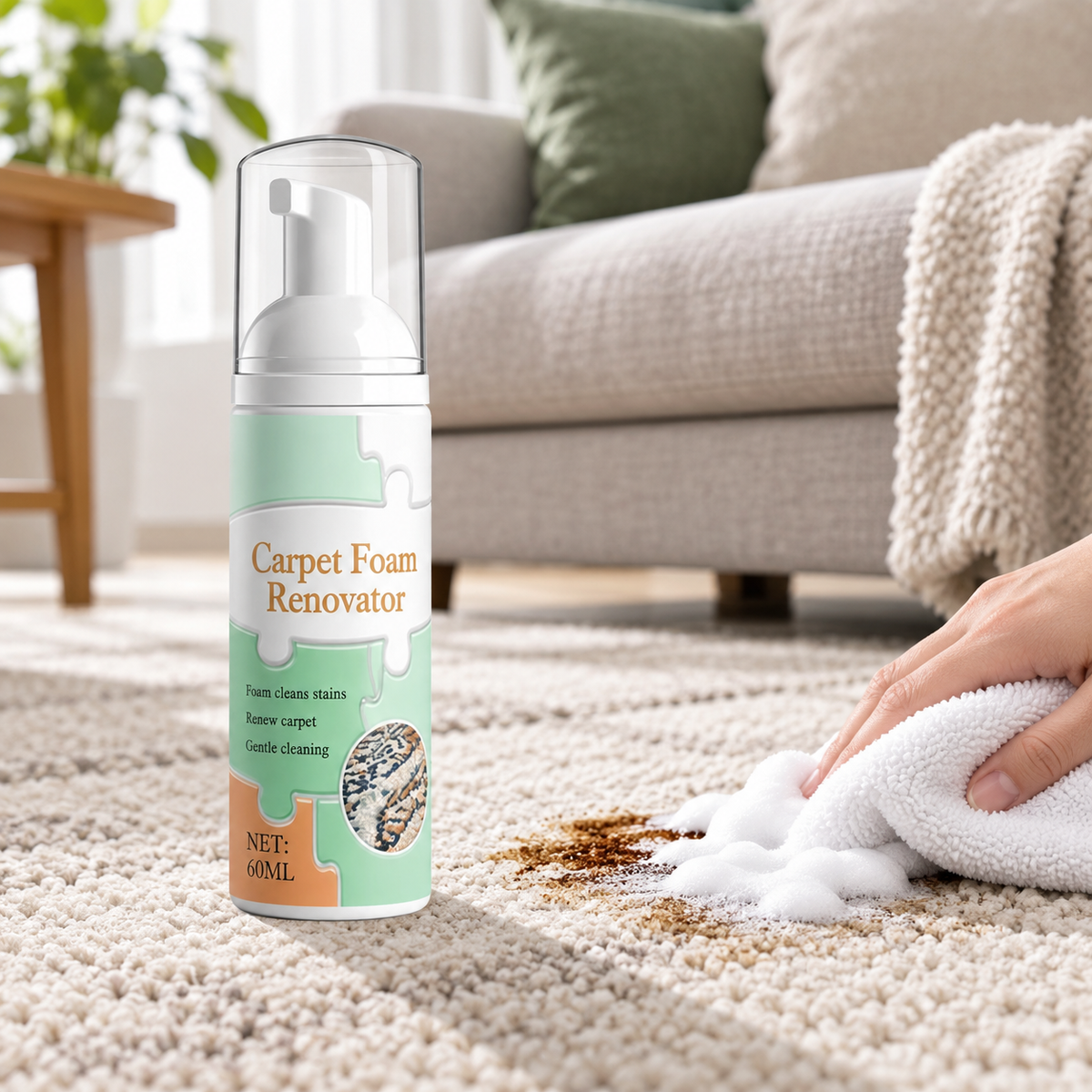 Carpet and Fabric Cleaning Foam